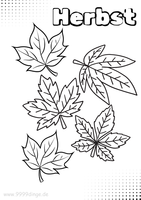 ausmalbilder herbstblätter