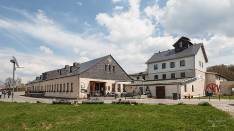 Betriebsgebäude der Zinngrube Ehrenfriedersdorf Haupt- und Richtschacht (Schacht 1) in Ehrenfriedersdorf im Erzgebirge