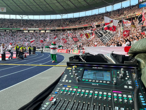 DFB Pokalfinale, Stadion, Berlin, Tontechnik, Mischpult, d&b Audiotechnik