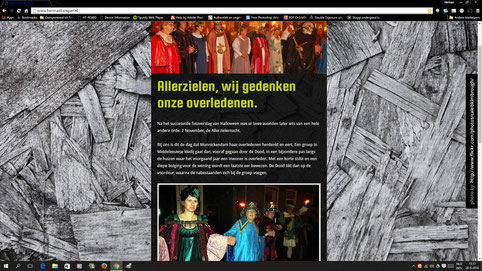 De oude website in volle glorie.