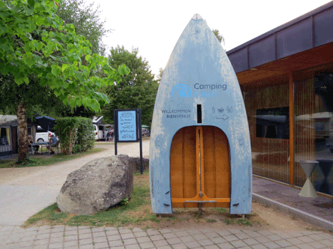 Campingplatz in Erlach am Bielersee-Ufer.