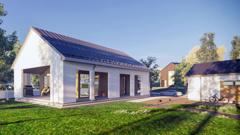 maison en bois  de 80m²