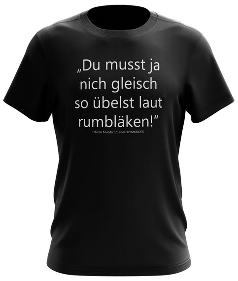 Männer Shirt schwarz mit Ostdeutschen Slogan "Rumbläken" Ostdeutschland der Ostenrockt