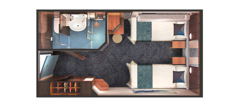 Mid-Ship Inside Cabin Diagram