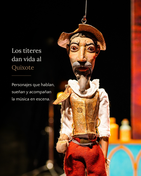 Quixote, espectáculo de música, títeres y danza de Emilio Villalba y Sara Marina