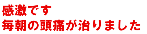 頭がわれそうになる偏頭痛がなくなりました。