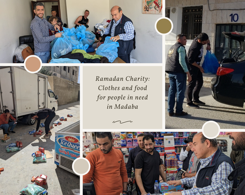 Charity: Food and clothes for refuges in Madaba