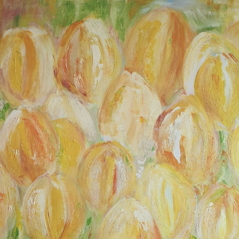 Tulpenmeer, 90X90cm, Februar 2019