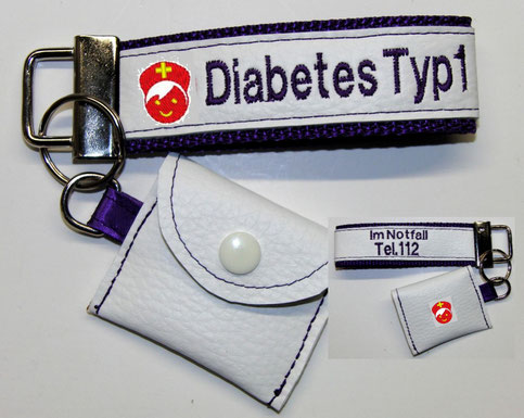 Diabetiker, Diabetes, Notfallset, Diabetikerin, Schlüsselanhänger