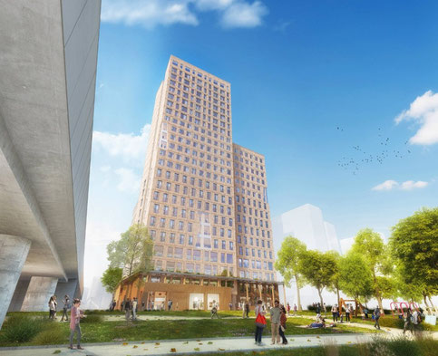 Holz-Hochhaus - Bauen mit Holz - Innovativ, ökologisch, energieeffizient.