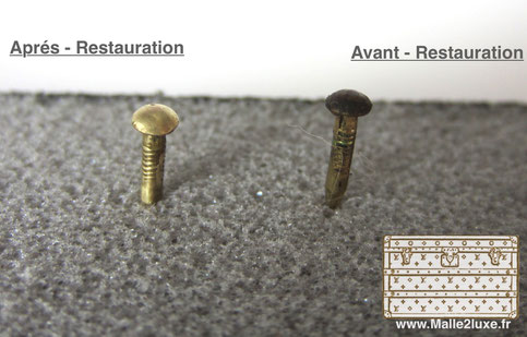 pointe coins laiton de malle et valise goyard