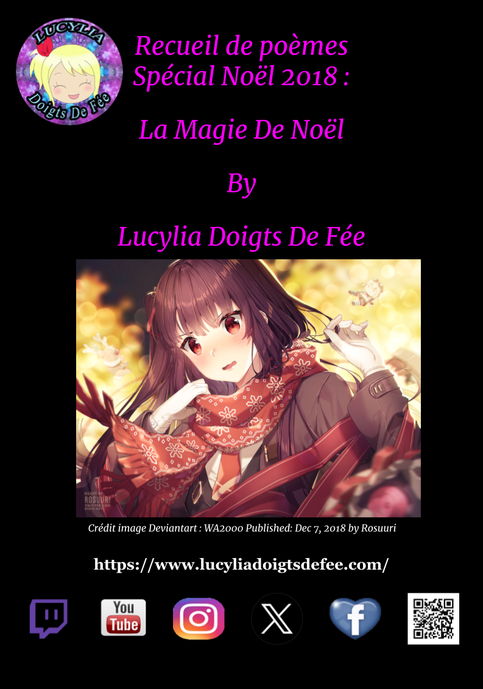 Couverture du recueil La Magie de Noël, réalisée par Lucylia Doigts De Fée avec Google Slide !
