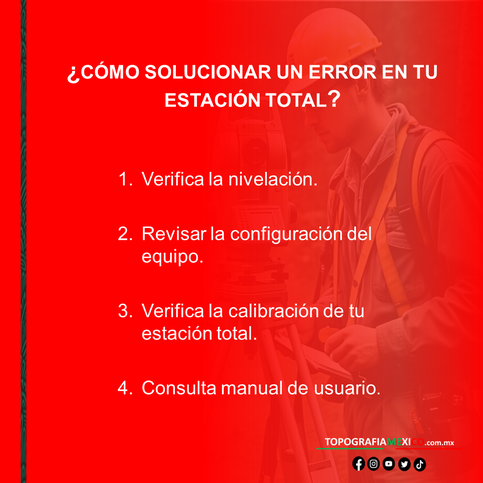 como solucionar errores a estacion total de topografia