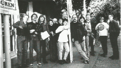 Left to Right: Wil, Thomas, Karin, Jenny, Wolfgang, Christiane, Nigel, Iris, Reinhard, Angela, Thomas A, Michael.  Photo: Erika Dahms