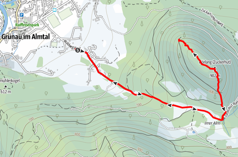 Wanderung Zuckerhut, Grünau im Almtal