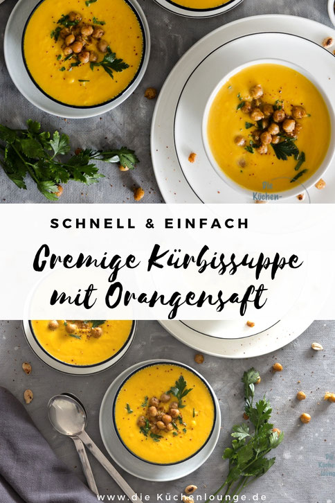 Cremige Kürbissuppe mit Orangensaft