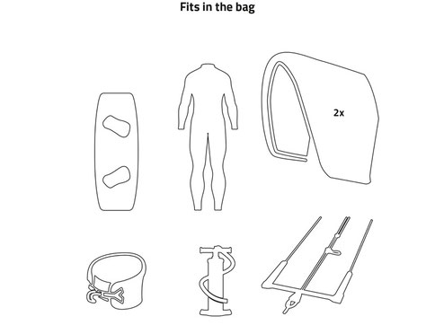 Prolimit Kitesurf Boardbag Golf Ultralight Grey White bei WindSucht