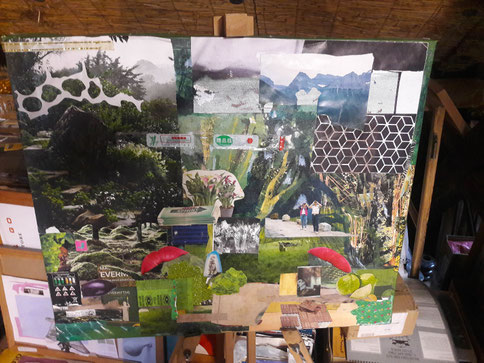 Gliste, collage, 2025