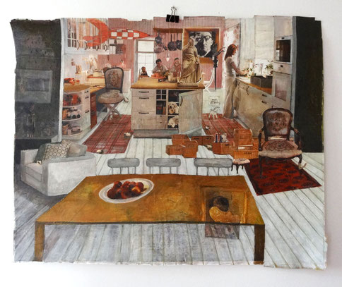Matine, 43x62cm, collage, acrylic, digital print