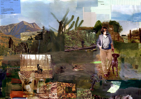 Woods, 47x65cm, 2012, collage