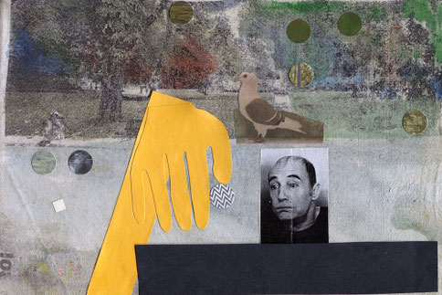 Parc Montsouris, 20 x 30, 2015, collage on canvas