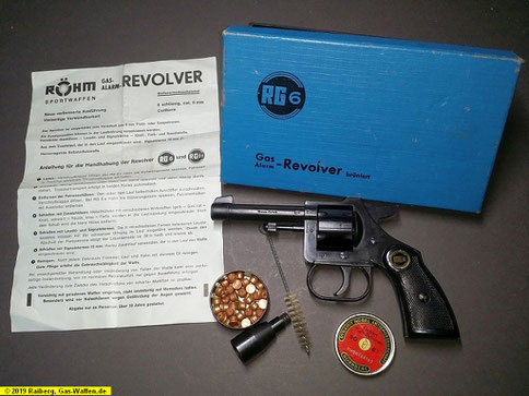 Gas-Waffen, Gaswaffen, Schreckschusswaffen, Röhm RG6, Gas-Revolver, Gaswaffen ohne PTB