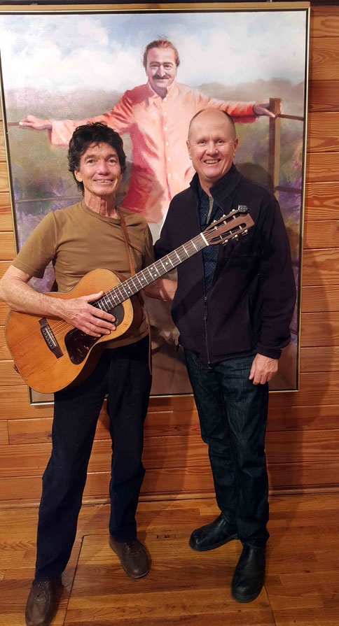 Jan. 2018 : Michael with Cliff Hackford at the Meher Center. Photo taken by Anthony Zois