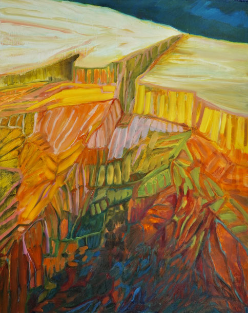 tellurique , 2017 Öl auf Leinwand 100x80