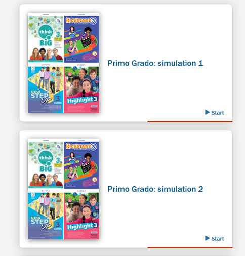 picture representing the first two Invalsi simulations on the Oxford site