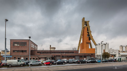 Fördergerüst der Zeche Monopol Schacht Grimberg 2 in Bergkamen im Ruhrgebiet