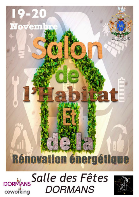 Affiche du salon de l'habitat et rénovation énergétique 19 et 20 novembre 2022 - Dormans (51)