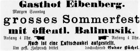 Werbung aus der Burkhardtsdorfer Zeitung 1912