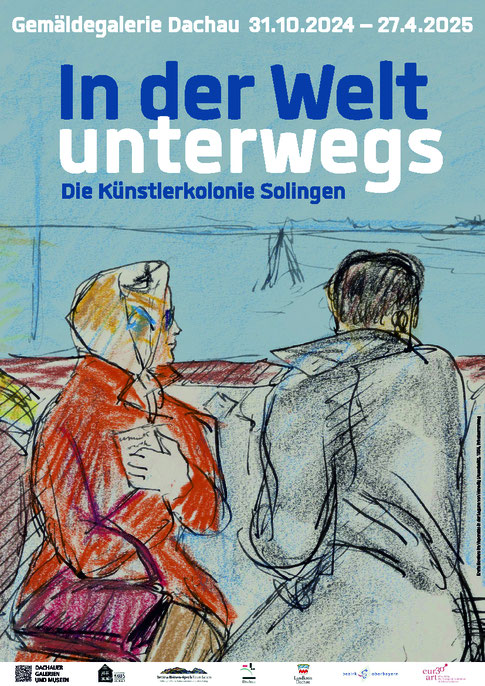 Erwin Bowien: Im Vaporetto in der Lagune von Venedig, 1954, Privatbesitz