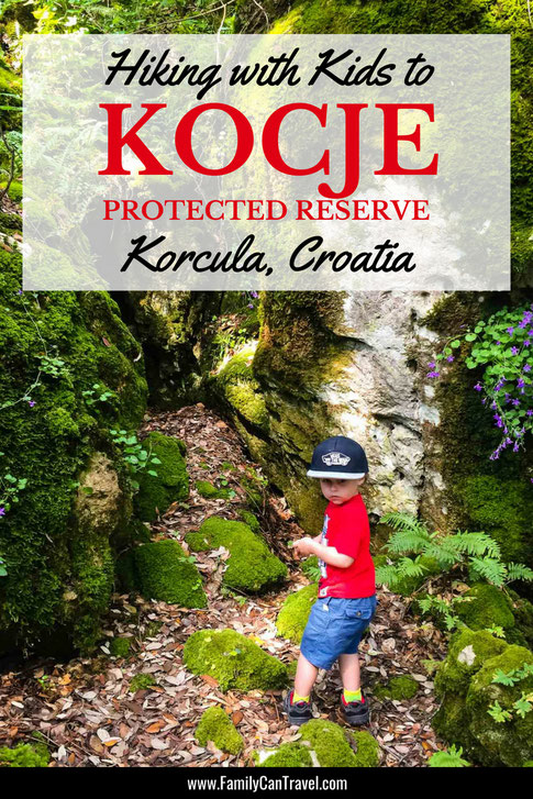 Don't miss this incredible hike on Korcula, Croatia. Kids will love exploring the Kocje Protected Reserve and the views can't be missed! #croatia #korcula #croatiahiking #hikingwithkids #travelwithkids #familytravel #croatiaislanddestinations #kocje