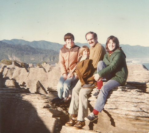 At the Pancake Rocks in the South Island of NZ - 1982