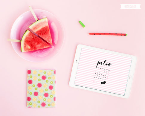 Freebies de calendario: JULIO by Sami Garra