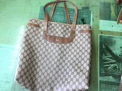 グッチ(Gucci)ブランド品リメイク。トートバッグをショルダーバッグへリメイク