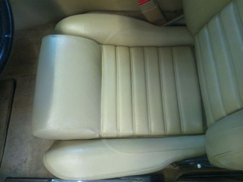 Autositz Jaguar Oldtimer (nachher) - Lederrestauration Autositze