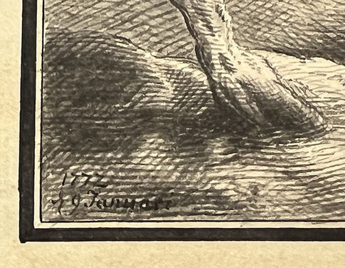 Schriftzug auf der Grafik / 1777 19 Januar
