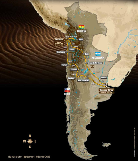 Dakar Website, Rally Route