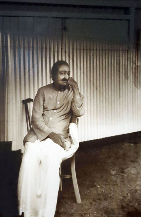 11. Meher Baba at the Abode. Photo taken by Colin Adams, courtesy of Avatar's Abode Archives.