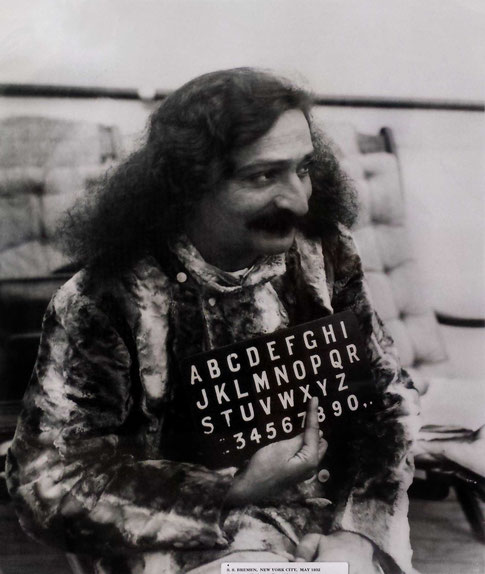 1932 May : Meher Baba on the S.S. Bremen in New York Harbour.