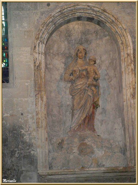 Statue Vierge à l'enfant, autel de la Vierge, église Saint-Vincent, Les Baux-de-Provence, Alpilles (13) 