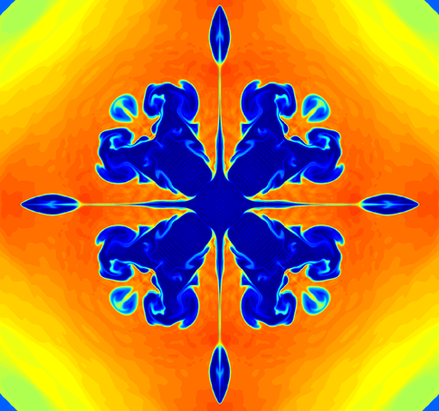 Complex compressible fluid flow computation
