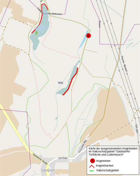 Angelstellen in Gadsdorf