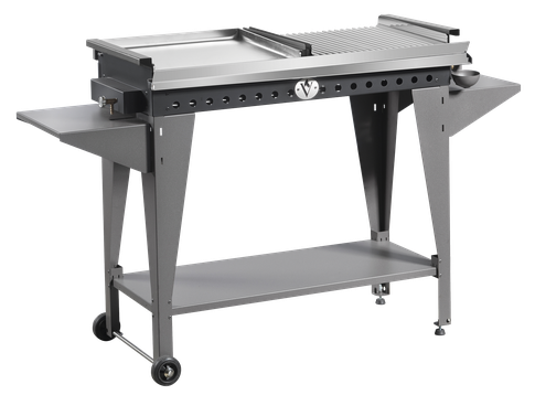 Details About Barbecue A Gas Con Piastre In Acciaio Inox Aisi 304 Vulcano Vck Varie Misure