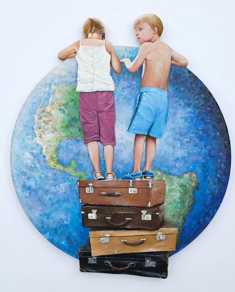 painting, peinture contemporaine, couleurs, enfants, monde, quel avenir ?