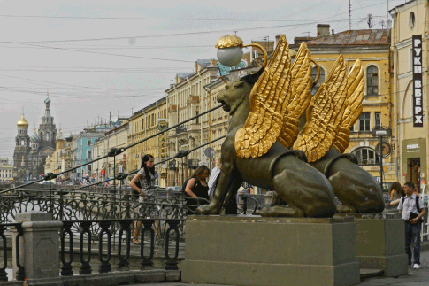 Petersburg Gribojedow-Kanal Sphinxen