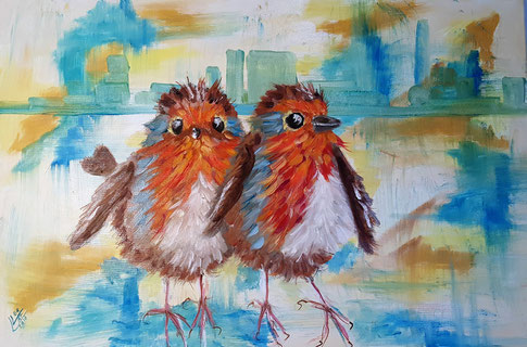 25.Skyline Almere robin 40x60 cm 