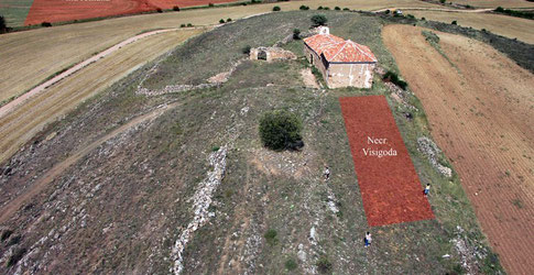 Localización de la necrópolis / Location of the visigothic cemetery.